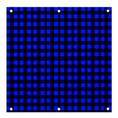 Black And Bic Blue Plaids Banner And Sign 4  X 4  by ConteMonfrey