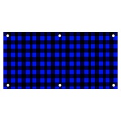 Black And Bic Blue Plaids Banner And Sign 6  X 3  by ConteMonfrey