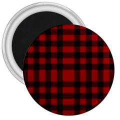 Red And Black Plaids 3  Magnets by ConteMonfrey