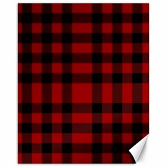 Red And Black Plaids Canvas 16  X 20  by ConteMonfrey