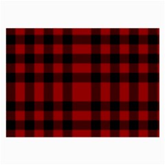 Red And Black Plaids Large Glasses Cloth by ConteMonfrey