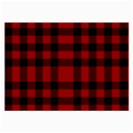 Red and black Plaids Large Glasses Cloth Front