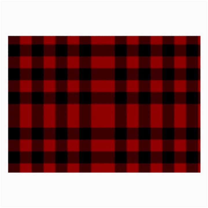 Red and black Plaids Large Glasses Cloth