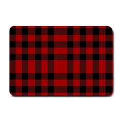 Red And Black Plaids Small Doormat  by ConteMonfrey