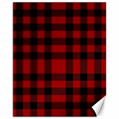 Red And Black Plaids Canvas 11  X 14  by ConteMonfrey