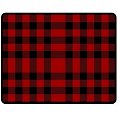 Red And Black Plaids Double Sided Fleece Blanket (medium)  by ConteMonfrey