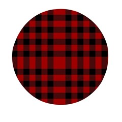 Red And Black Plaids Mini Round Pill Box (pack Of 5) by ConteMonfrey