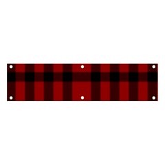 Red And Black Plaids Banner And Sign 4  X 1  by ConteMonfrey