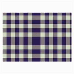 Dark Blue Plaid Large Glasses Cloth by ConteMonfrey