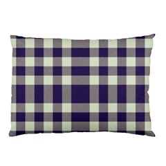 Dark Blue Plaid Pillow Case by ConteMonfrey