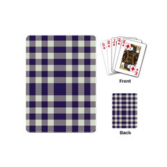 Dark Blue Plaid Playing Cards Single Design (mini) by ConteMonfrey