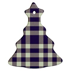 Dark Blue Plaid Ornament (christmas Tree)  by ConteMonfrey