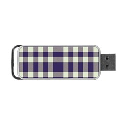 Dark Blue Plaid Portable Usb Flash (one Side) by ConteMonfrey