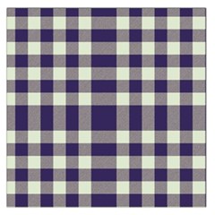 Dark Blue Plaid Square Satin Scarf (36  X 36 ) by ConteMonfrey