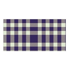 Dark Blue Plaid Satin Shawl 45  X 80  by ConteMonfrey