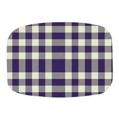 Dark Blue Plaid Mini Square Pill Box by ConteMonfrey