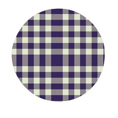 Dark Blue Plaid Mini Round Pill Box (pack Of 5) by ConteMonfrey