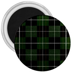 Modern Green Plaid 3  Magnets by ConteMonfrey