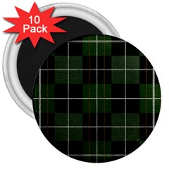 Modern Green Plaid 3  Magnets (10 Pack)  by ConteMonfrey