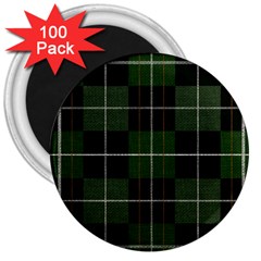 Modern Green Plaid 3  Magnets (100 Pack) by ConteMonfrey