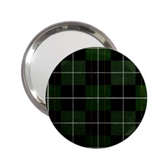 Modern Green Plaid 2 25  Handbag Mirrors by ConteMonfrey