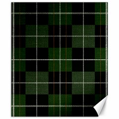 Modern Green Plaid Canvas 8  X 10  by ConteMonfrey