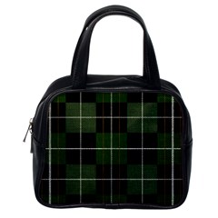 Modern Green Plaid Classic Handbag (one Side) by ConteMonfrey