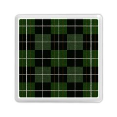 Modern Green Plaid Memory Card Reader (square) by ConteMonfrey