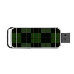 Modern Green Plaid Portable Usb Flash (one Side) by ConteMonfrey