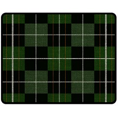 Modern Green Plaid Double Sided Fleece Blanket (medium)  by ConteMonfrey