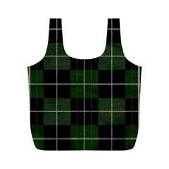 Modern Green Plaid Full Print Recycle Bag (m) by ConteMonfrey