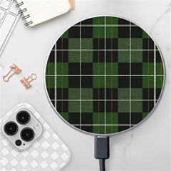 Modern Green Plaid Wireless Charger by ConteMonfrey