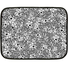 Weird Cute Fantasy Monsters Motif Pattern Fleece Blanket (mini)