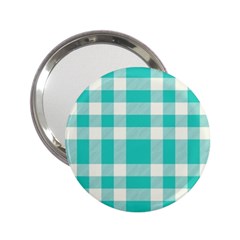 Turquoise Small Plaids  2 25  Handbag Mirrors by ConteMonfrey