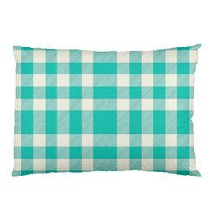 Turquoise Small Plaids  Pillow Case by ConteMonfrey