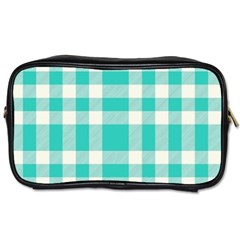 Turquoise Small Plaids  Toiletries Bag (two Sides) by ConteMonfrey