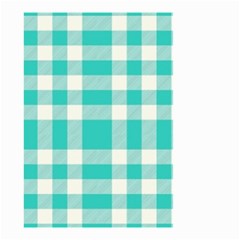 Turquoise Small Plaids  Small Garden Flag (two Sides) by ConteMonfrey