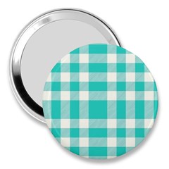 Turquoise Small Plaids  3  Handbag Mirrors by ConteMonfrey