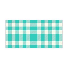 Turquoise Small Plaids  Yoga Headband by ConteMonfrey