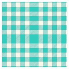 Turquoise Small Plaids  Lightweight Scarf  by ConteMonfrey