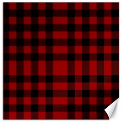 Red And Black Plaids Canvas 16  X 16  by ConteMonfrey