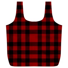 Red And Black Plaids Full Print Recycle Bag (xl) by ConteMonfrey