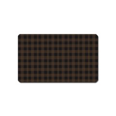 Brown And Black Small Plaids Magnet (name Card) by ConteMonfrey