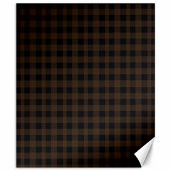 Brown And Black Small Plaids Canvas 8  X 10  by ConteMonfrey