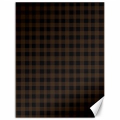 Brown And Black Small Plaids Canvas 12  X 16  by ConteMonfrey