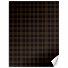 Brown And Black Small Plaids Canvas 18  X 24  by ConteMonfrey