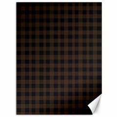 Brown And Black Small Plaids Canvas 36  X 48  by ConteMonfrey