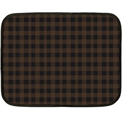 Brown And Black Small Plaids Double Sided Fleece Blanket (mini)  by ConteMonfrey