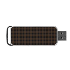 Brown And Black Small Plaids Portable Usb Flash (one Side) by ConteMonfrey