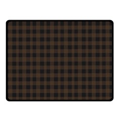 Brown And Black Small Plaids Double Sided Fleece Blanket (small)  by ConteMonfrey